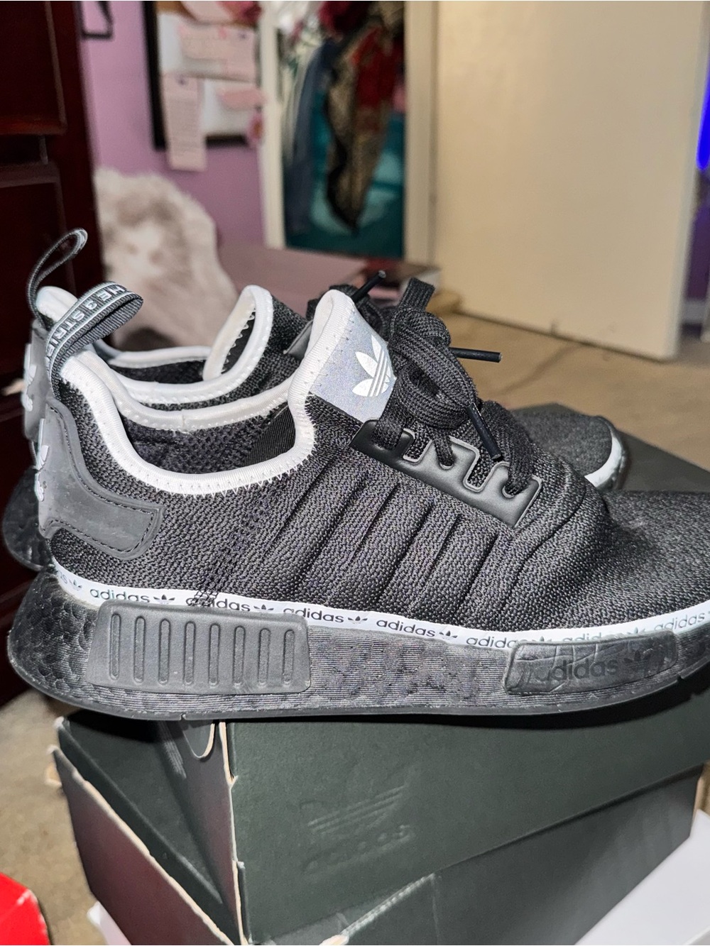 Adidas NMD_R1 Black/White Sneakers